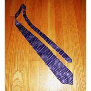 Vintage Stafford Executive Purple & Black Silk Neck Tie geometric